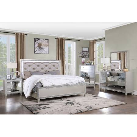 BD00240CK-4PC 4PC SETS Sliverfluff California King Bed