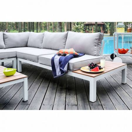 CM-OS2580GY WINONA PATIO SECTIONAL W/ OTTOMAN