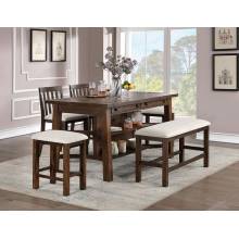 CM3902PT-6PC 6PC SETS FREDONIA COUNTER HT. TABLE + 2 Counter Ht. Chairs + 2 Counter Ht. Stool + Bench