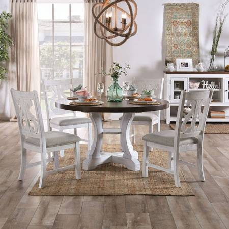 CM3417RT-5PC 5PC SETS AULETTA ROUND TABLE + 4 CHAIRS