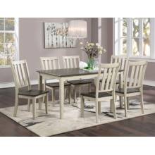 CM3478WH-T-7PC 7PC SETS FRANCES DINING TABLE + 6 CHAIRS