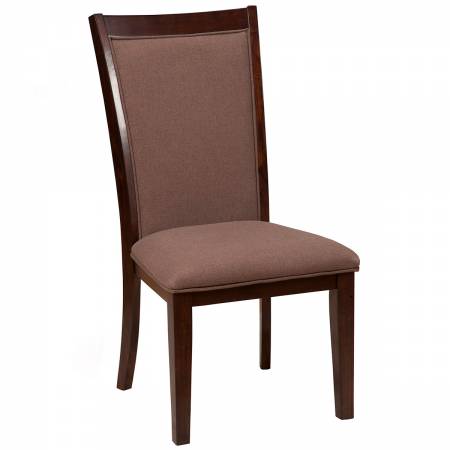 6084 Alpine Furniture 6084-02 Trulinea Upholstered Dining Chairs Dark Espresso Finish