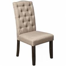 1468 Alpine Furniture 1468-23 Newberry Button Tufted Parson Chairs Salvaged Grey Legs