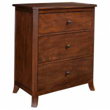 977 Alpine Furniture 977-04 Baker 3 Drawer Small Chest Mahogany Finish