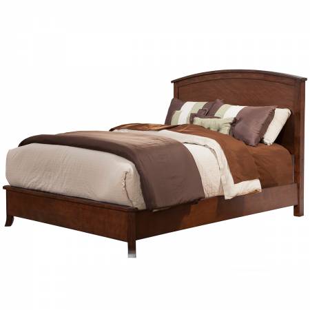 977 Alpine Furniture 977-07CK Baker California King Panel Bed Mahogany Finish