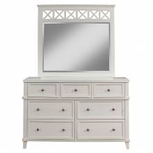 955 Alpine Furniture 955-06 Potter Mirror White Finish Open X Design