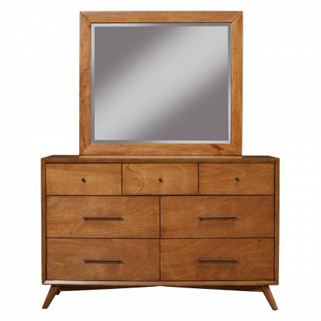 966 Alpine Furniture 966-06 Flynn Mid Century Modern Mirror Acorn Finish