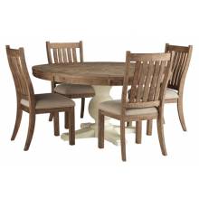 D754-50TB 5PC SETS Grindleburg Rectangular Dining Room Table + 4 Side Chairs Light Brown