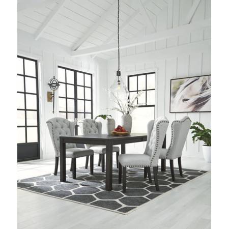 D702 Jeanette 5PC SETS Rectangular Dining Room Table + 4 Side Chairs