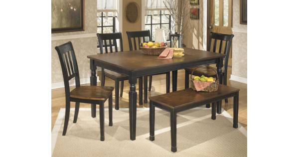 D580 Owingsville 6PC SETS Rectangular Dining Room Table 4 Side