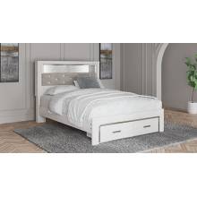 B2640 Queen UPH Panel Storage Bookcase Bed