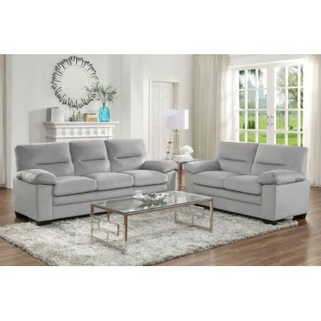 9328GY*2 2PC SETS Sofa + Love Seat