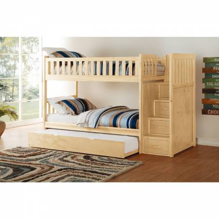 B2043SB-1*R Twin/Twin Step Bunk Bed with Twin Trundle