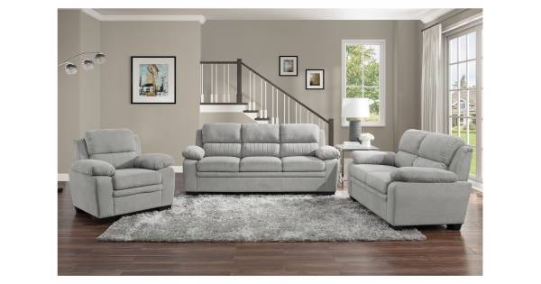 9333GY*3 3PC SETS Sofa + Love Seat + Chair