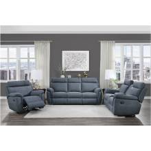 9301BUE*3 3PC SETS Sofa + Love Seat + Reclining Chair