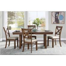5808-68*5 5PC SETS Dining Table + 4 Side Chairs