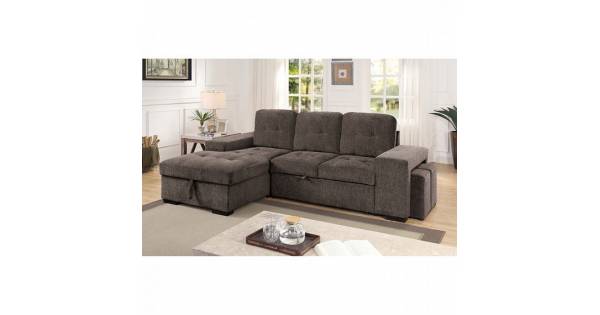 Cm6959gy Jamiya Sectional Cm6959gy Jamiya Sectional, Bandlon Sofa Chaise With Pull Out Sleeper And Storage