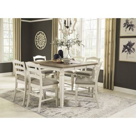 D743-32-124(6) 7PC SETS Square DRM Counter EXT Table + 6 Barstool