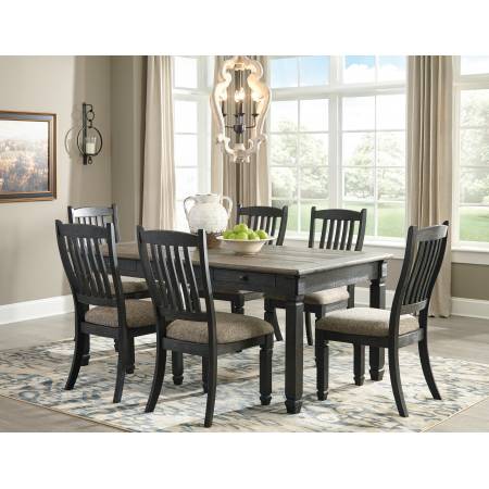 D736-25-01(6) 7PC SETS Tyler Creek Rectangular Dining Room Table + 6 Side Chairs