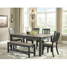 D736-25-01(4)-00 6PC SETS Tyler Creek Rectangular Dining Room Table + 4 Side Chairs + Bench