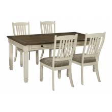 D647 Bolanburg 5PC SETS Rectangular Dining Room Table + 4 Side Chairs