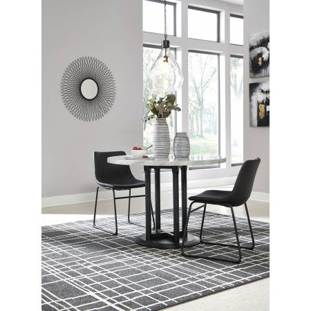 D372-14-06(2) 3PC SETS Round Dining Room Table + 2 Side Chairs