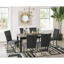 D294 7PC SETS Dontally Rectangular Dining Room Table + 6 Side Chairs