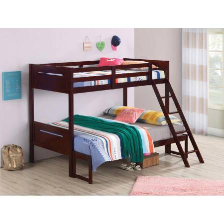 405052BRN TWIN/FULL BUNK BED