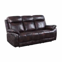 Perfiel Motion Sofa, 2 Tone Dark Brown Top Grain Leather - LV00066