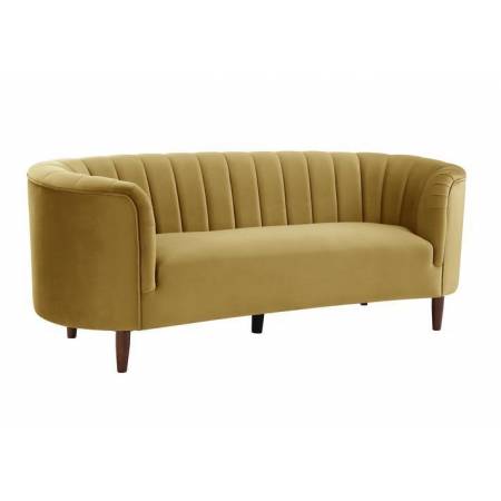Millephri Sofa , Olive Yellow Velvet - LV00163