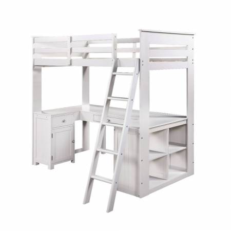 38065 Ambar Loft Bed w/Chest, Desk & Bookcase