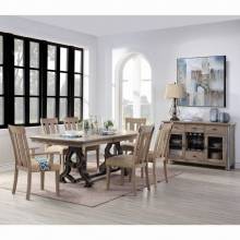 62330-7PC 7PC SETS Nathaniel Dining Table + 4 Side Chairs + 2 Arm Chairs