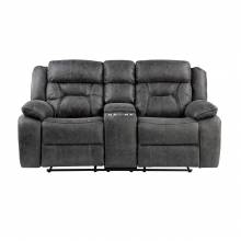 9989GY-2 Double Reclining Love Seat with Center Console