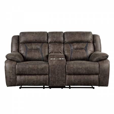 9989DB-2 Double Reclining Love Seat with Center Console