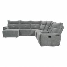9509DG*65LRR 6-Piece Modular Reclining Sectional with Left Chaise