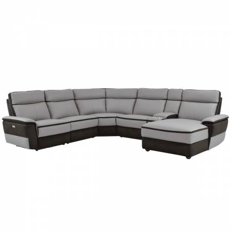 8318*6B1PW 6-Piece Modular Power Reclining Sectional with Right Chaise