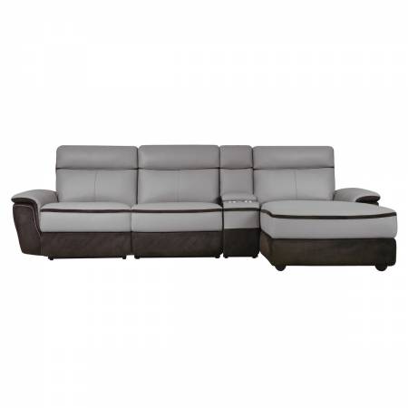8318*4LR5R 4-Piece Modular Power Reclining Sectional with Right Chaise
