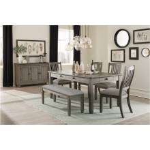 5627GY-72*7 7PC SETS Dining Table + 6 Side Chairs
