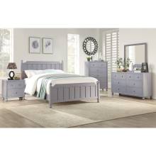 1803GY-1*4 4PC SETS Queen Bed + Night Stand + Dresser + Mirror