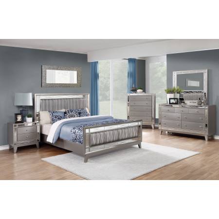 204921KE-S5 5PC SETS Leighton Eastern King Panel Bed + Nightstand + Dresser + Mirror + Chest