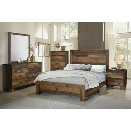 223141T-S4 4PC SETS Sidney Twin Panel Bed + Nightstand + Dresser + Mirror