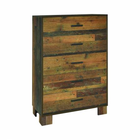 223145 Sidney 5-Drawer Chest Rustic Pine