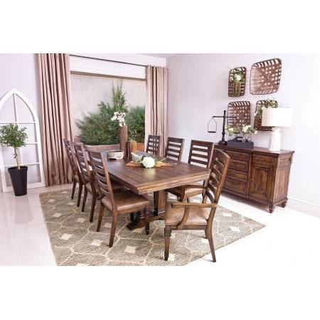 192741-S9 9PC SETS DINING TABLE + 2 ARM CHAIRS + 6 SIDE CHAIRS
