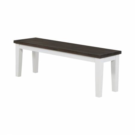 109543 Kingman Rectangular Bench Espresso And White