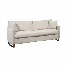 508821 Corliss Upholstered Arched Arms Sofa Beige