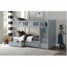 B2063SB-1*T Bunk Bed with Reversible Step Storage and Storage Boxes