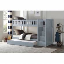 B2063SB-1*R Bunk Bed with Reversible Step Storage and Twin Trundle