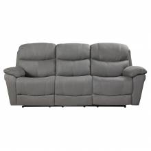 9580GY-3PWH Power Double Reclining Sofa with Power Headrests
