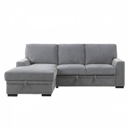 9468DG*2LC2R 2-Piece Sectional with Pull-out Bed and Left Chaise with Hidden Storage