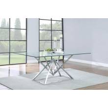 109451 RECT GLASS DINING TABLE